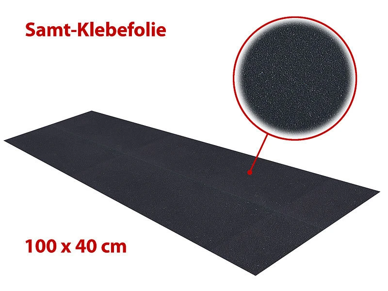 Infactory Samtklebefolie:3er-Set Samt-Klebefolie 40 X 100 Cm, Schwarz 4 Infactory Samtklebefolie:3er-Set Samt-Klebefolie 40 X 100 Cm, Schwarz – Bild 2