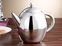 Rosenstein & Söhne Teekanne Mit Tee Sieb:Edelstahl-Teekanne Mit Siebeinsatz (Versandrückläufer) -Einrichtungsgeschäft nc2200 1