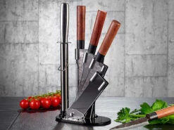 TokioKitchenWare Messerständer:Messerblock Aus Acrylglas Für 4 Messer U. Schleifstab 8 TokioKitchenWare Messerständer:Messerblock Aus Acrylglas Für 4 Messer U. Schleifstab -Einrichtungsgeschäft nc2211 2