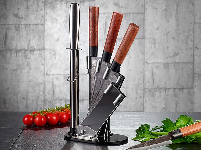 TokioKitchenWare Messerständer:Messerblock Aus Acrylglas Für 4 Messer U. Schleifstab 5 TokioKitchenWare Messerständer:Messerblock Aus Acrylglas Für 4 Messer U. Schleifstab – Bild 3