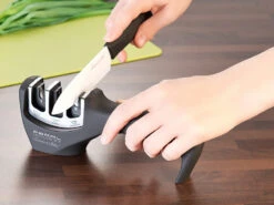 Rosenstein & Söhne Blitzschärfer:3-Stufen Diamant Hand-Messerschärfer Für Stahl- & Keramikklingen -Einrichtungsgeschäft nc2318 3