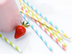 PEARL Cocktailhalme:200 Retro Papier-Trinkhalme In 4 Farben, Gestreift, -Einrichtungsgeschäft nc2439 1