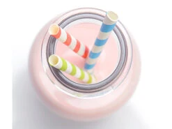 PEARL Cocktailhalm:400 Retro Papier-Trinkhalme In 4 Farben, Gestreift, Lebensmittelecht -Einrichtungsgeschäft nc2439 3