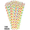 PEARL Cocktailhalme:200 Retro Papier-Trinkhalme In 4 Farben, Gestreift, -Einrichtungsgeschäft nc2439 5 1