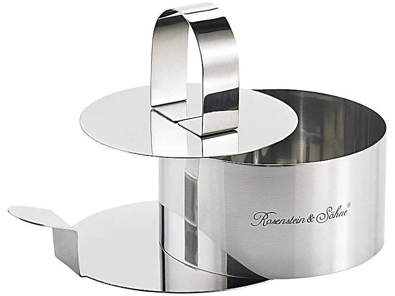 Rosenstein & Söhne Servierringe:6er-Set: Dessert-/Speisering Mit Heber Und Stampfer 6 Rosenstein & Söhne Servierringe:6er-Set: Dessert-/Speisering Mit Heber Und Stampfer – Bild 4