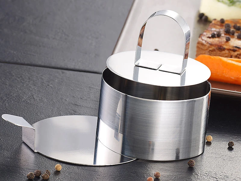 Rosenstein & Söhne Servierringe:6er-Set: Dessert-/Speisering Mit Heber Und Stampfer 7 Rosenstein & Söhne Servierringe:6er-Set: Dessert-/Speisering Mit Heber Und Stampfer – Bild 5