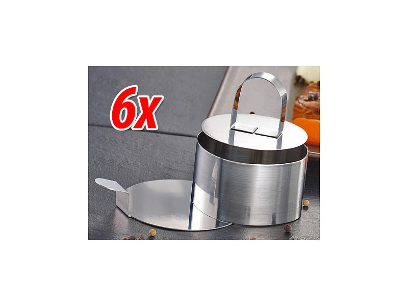 Rosenstein & Söhne Servierringe:6er-Set: Dessert-/Speisering Mit Heber Und Stampfer 5 Rosenstein & Söhne Servierringe:6er-Set: Dessert-/Speisering Mit Heber Und Stampfer – Bild 3