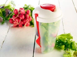Rosenstein & Söhne Salat To Go Boxen:Salat-to-go-Becher Mit Dressingbehälter & Gabel, Ideal Auch Für Obst -Einrichtungsgeschäft nc2753 2