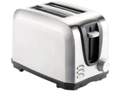 Rosenstein & Söhne Brottoaster:Edelstahl-Toaster Für 2 Scheiben, 650 W