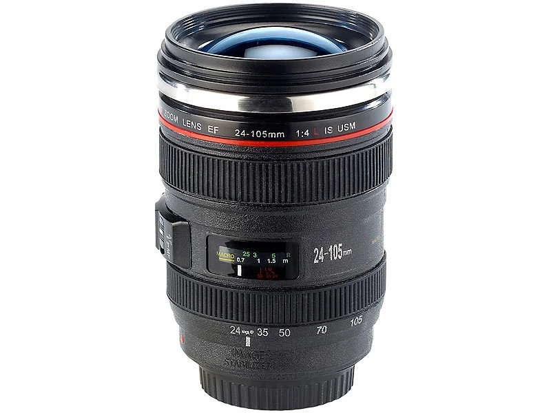 Somikon Objektiv Tasse:2er-Set Kameraobjektiv-Becher, Doppelwandig, Innen Edelstahl, 300 Ml 4 Somikon Objektiv Tasse:2er-Set Kameraobjektiv-Becher, Doppelwandig, Innen Edelstahl, 300 Ml – Bild 2