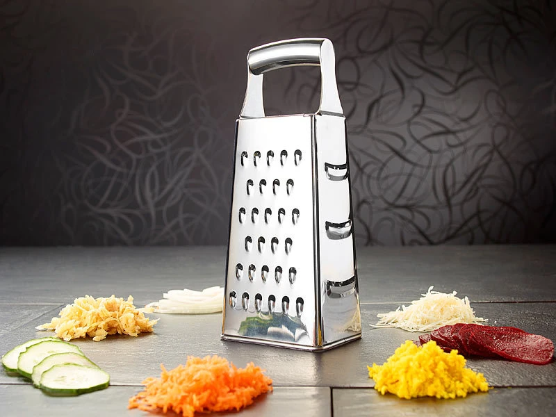 Rosenstein & Söhne Küchenreibe:Hochwertige Vierkantreibe Aus Edelstahl Mit Extra Scharfen Reiben 5 Rosenstein & Söhne Küchenreibe:Hochwertige Vierkantreibe Aus Edelstahl Mit Extra Scharfen Reiben – Bild 3