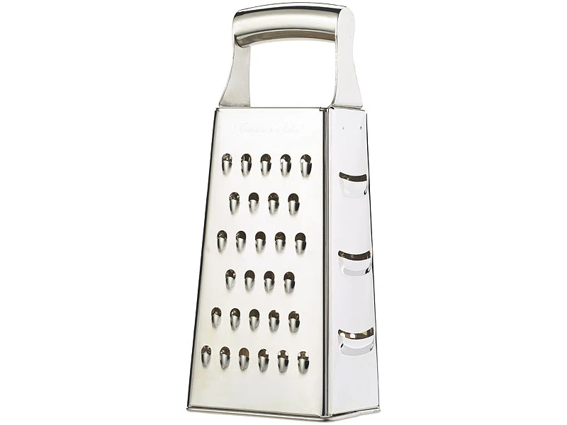 Rosenstein & Söhne Küchenreibe:Hochwertige Vierkantreibe Aus Edelstahl Mit Extra Scharfen Reiben 6 Rosenstein & Söhne Küchenreibe:Hochwertige Vierkantreibe Aus Edelstahl Mit Extra Scharfen Reiben – Bild 4