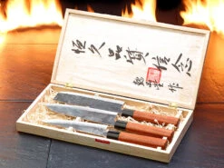 TokioKitchenWare Küchenmesser:3-teiliges Messerset, Handgefertigt, Mit Echtholzgriff -Einrichtungsgeschäft nc2859 1