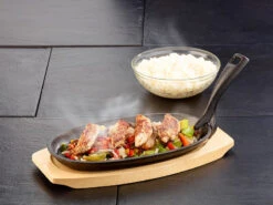 TS Gusspfanne:Profi-Gusseisen-Servierpfanne Mit Untersetzer, 24 X 14 X 2,2 Cm, 820 G -Einrichtungsgeschäft nc2900 2 1