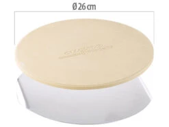 Cucina Di Modena Backstein:Runder Pizzastein Mit Aluminium-Servierblech, Ø 26 Cm