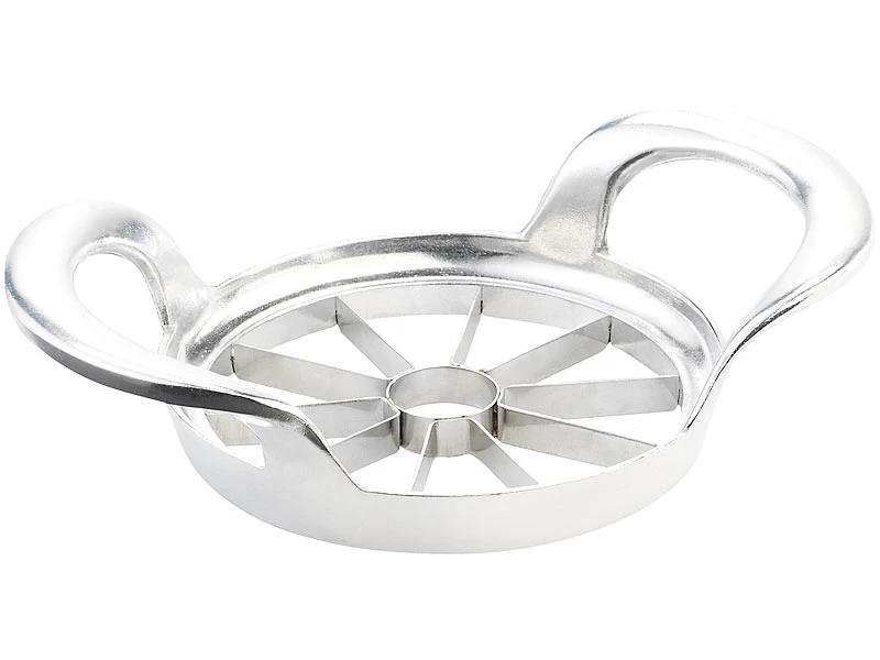 PEARL Apfelschneider:Vollmetall Apfelteiler & -Entkerner Aus Alu Mit Edelstahlklingen 4 PEARL Apfelschneider:Vollmetall Apfelteiler & -Entkerner Aus Alu Mit Edelstahlklingen – Bild 2