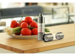 Rosenstein & Söhne Manuelle Pfeffermühle:Salz- & Pfeffermühle Aus Edelstahl, 2er-Set -Einrichtungsgeschäft nc2927 0