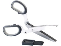 Rosenstein & Söhne Kräuter-Schere:2er-Set Kräuterscheren Mit Reinigungskamm -Einrichtungsgeschäft nc2931 0 1