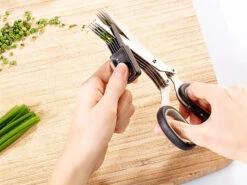 Rosenstein & Söhne Kräuter-Schere:2er-Set Kräuterscheren Mit Reinigungskamm -Einrichtungsgeschäft nc2931 1 1