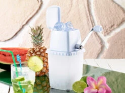 Rosenstein & Söhne Ice Crusher:Stromloser Eiscrusher Mit Edelstahl-Mahlwerk Und Handkurbel -Einrichtungsgeschäft nc2932 1