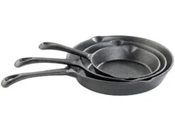 TS Bratpfannen:Gusseisen-Pfannen, 3er-Spar-Set (12,5/16,5/21 Cm)