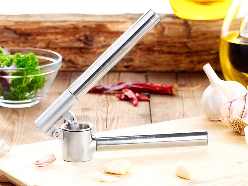 Rosenstein & Söhne Zerkleinerer:Knoblauchpresse Aus Edelstahl 5 Rosenstein & Söhne Zerkleinerer:Knoblauchpresse Aus Edelstahl – Bild 3
