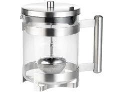 Rosenstein & Söhne Teekanne Glas Edelstahl:Teekanne Aus Borosilikatglas, Teesieb, Versandrückläufer -Einrichtungsgeschäft nc2967 0