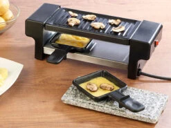 Rosenstein & Söhne Raclette-Tischgrill:Raclette Für 4 Personen, Mit Grillaufsatz Und Heißem Stein, 350 Watt -Einrichtungsgeschäft nc3151 4