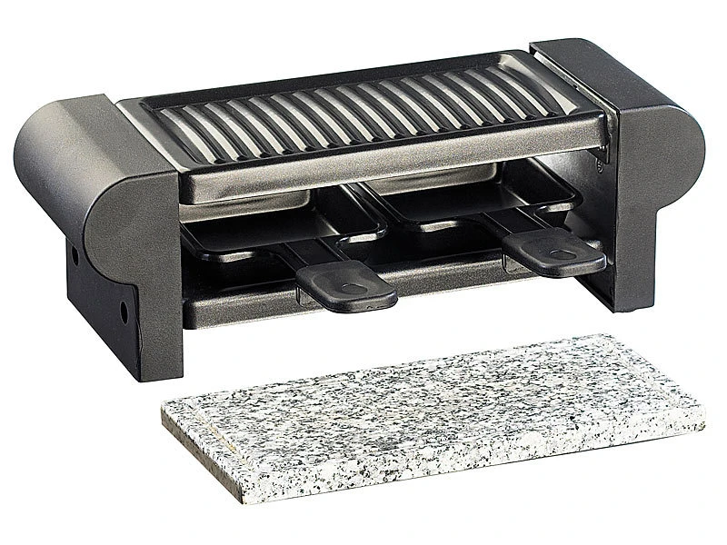 Rosenstein & Söhne Raclette Grill:Raclette Für 2 Personen, Mit Grillaufsatz Und Heißem Stein, 350 Watt 4 Rosenstein & Söhne Raclette Grill:Raclette Für 2 Personen, Mit Grillaufsatz Und Heißem Stein, 350 Watt – Bild 2