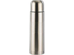 Rosenstein & Söhne Thermoflasche:Edelstahl-Isolierflasche Mit Becher 0,5 Liter