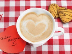 Rosenstein & Söhne Henkel-Tasse Für Kaffee:6er-Set Porzellan-Tassen In Herzform -Einrichtungsgeschäft nc3372 1