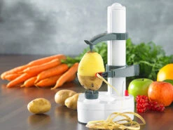 Rosenstein & Söhne Apfelschäler Elektrisch:Elektrischer Obst- Und Gemüseschäle (Versandrückläufer) -Einrichtungsgeschäft nc3447 2 1