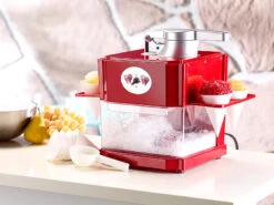 Rosenstein & Söhne Shaved Ice Maschine:Shaved-Ice-Maker Mit 4 Kunststoff-Eisbechern, 4 Servierhalter, 90 Watt -Einrichtungsgeschäft nc3614 2