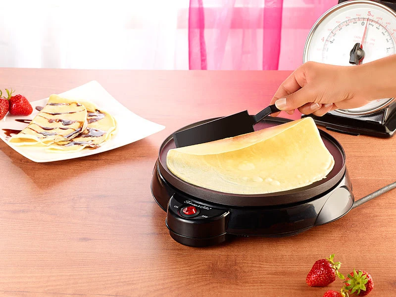 Rosenstein & Söhne Crepes Maker:Elektrischer Medium-Crêpes-Maker, 650 Watt, Ø 23 Cm 7 Rosenstein & Söhne Crepes Maker:Elektrischer Medium-Crêpes-Maker, 650 Watt, Ø 23 Cm – Bild 5