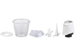 Rosenstein & Söhne Multizerkleinerer:Elektrischer Mini-Zerkleinerer, 4 Klingen & Glasbehälter, 400 W, 1,5 L -Einrichtungsgeschäft nc3629 2