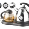Rosenstein & Söhne Elektrische Teekanne:Edelstahl-Wasserkocher WSK-300.set Mit Teekanne
