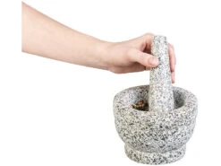 Rosenstein & Söhne Granitmörser:Robuster Mörser Mit Stößel Aus Natürlichem Granit, Ø 14 Cm -Einrichtungsgeschäft nc3662 4