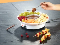 Rosenstein & Söhne Schokofondue:Elektrisches Schokoladen-Fondue Für 2 Personen, 15 Watt