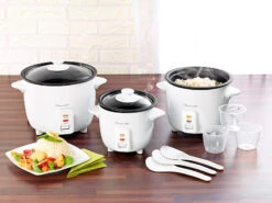 Rosenstein & Söhne Multikocher:Reiskocher Mit Dampfgar-Einsatz & Warmhaltefunktion, 1 L, 400 Watt -Einrichtungsgeschäft nc3679 1