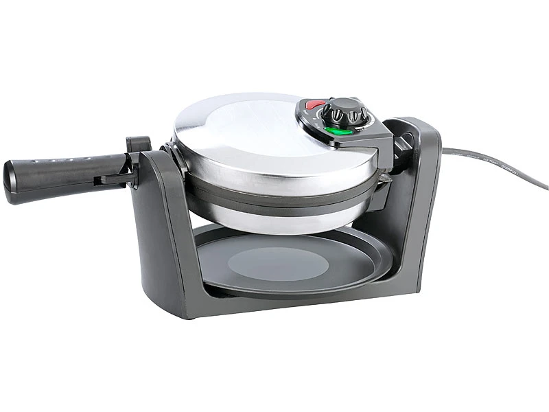 Rosenstein & Söhne Waffeleisen Amerikanisch:180° Drehbares Waffeleisen Für Belgische Waffeln, Edelstahl, 1.000 W 4 Rosenstein & Söhne Waffeleisen Amerikanisch:180° Drehbares Waffeleisen Für Belgische Waffeln, Edelstahl, 1.000 W – Bild 2