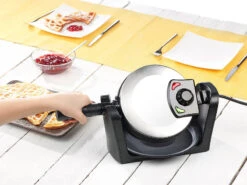 Rosenstein & Söhne Rotierendes Waffeleisen:Drehbares Waffeleisen Aus Edelstahl (Versandrückläufer) -Einrichtungsgeschäft nc3687 2