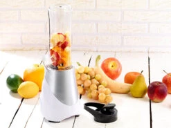 Rosenstein & Söhne Smoothiemixer:2in1-Standmixer Inklusive Smoothie-Mix-Trinkbecher, 300 Watt, 600 Ml -Einrichtungsgeschäft nc3713 2