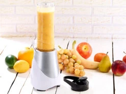 Rosenstein & Söhne Smoothiemixer:2in1-Standmixer Inklusive Smoothie-Mix-Trinkbecher, 300 Watt, 600 Ml -Einrichtungsgeschäft nc3713 3