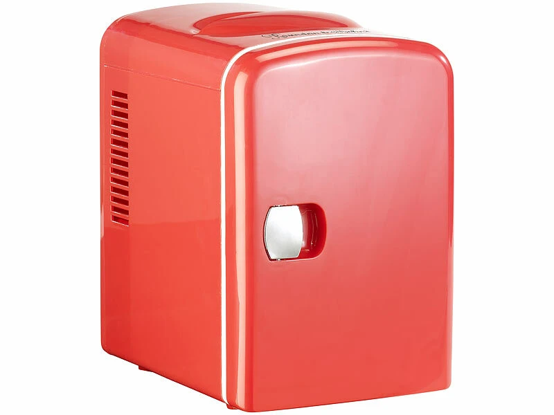 Rosenstein & Söhne Mini Dosen Kühlschrank:Mini-Kühlschrank Mit Warmhalte-Funktion, 4 Liter, Für 12/230 Volt, Rot 6 Rosenstein & Söhne Mini Dosen Kühlschrank:Mini-Kühlschrank Mit Warmhalte-Funktion, 4 Liter, Für 12/230 Volt, Rot – Bild 4