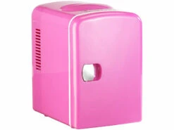 Rosenstein & Söhne Dosenkühlschrank:Mini-Kühlschrank AC/DC, 12/230V 4l, Mit Warmhalte-Funktion, Pink -Einrichtungsgeschäft nc3730 0