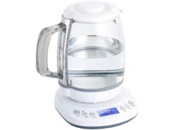 Rosenstein & Söhne Design-Wasserkocher:Glas-Wasserkocher Mit Warmhaltefunktion, 4 Temperaturen, 1,2 L, 1200 W -Einrichtungsgeschäft nc3763 0 1