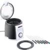 Rosenstein & Söhne Mini Fritteuse:Kompakte Tisch-Fritteuse Mit Fondue-Set, 0,9 Liter, 840 Watt