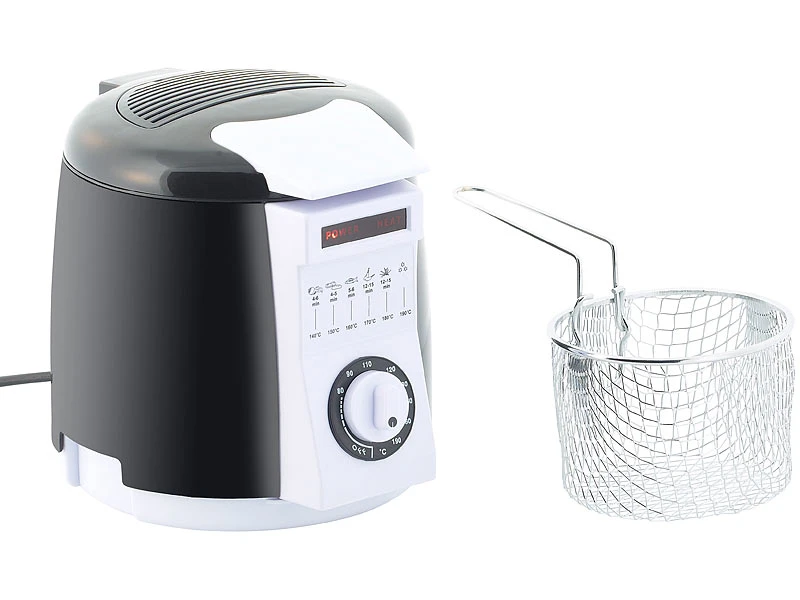 Rosenstein & Söhne Mini Fritteuse:Kompakte Tisch-Fritteuse Mit Fondue-Set, 0,9 Liter, 840 Watt 4 Rosenstein & Söhne Mini Fritteuse:Kompakte Tisch-Fritteuse Mit Fondue-Set, 0,9 Liter, 840 Watt – Bild 2