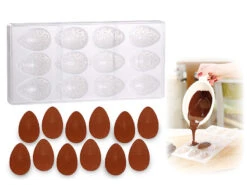 Rosenstein & Söhne Schokoladenform Ostern:Schokoladen-Gussform Osterei, Klein