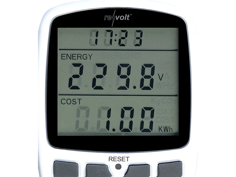 Revolt Stromverbrauchsmesser:Digitaler Energiekostenmesser Mit XXL Jumbo Display, Bis 3.680 Watt 6 Revolt Stromverbrauchsmesser:Digitaler Energiekostenmesser Mit XXL Jumbo Display, Bis 3.680 Watt – Bild 4